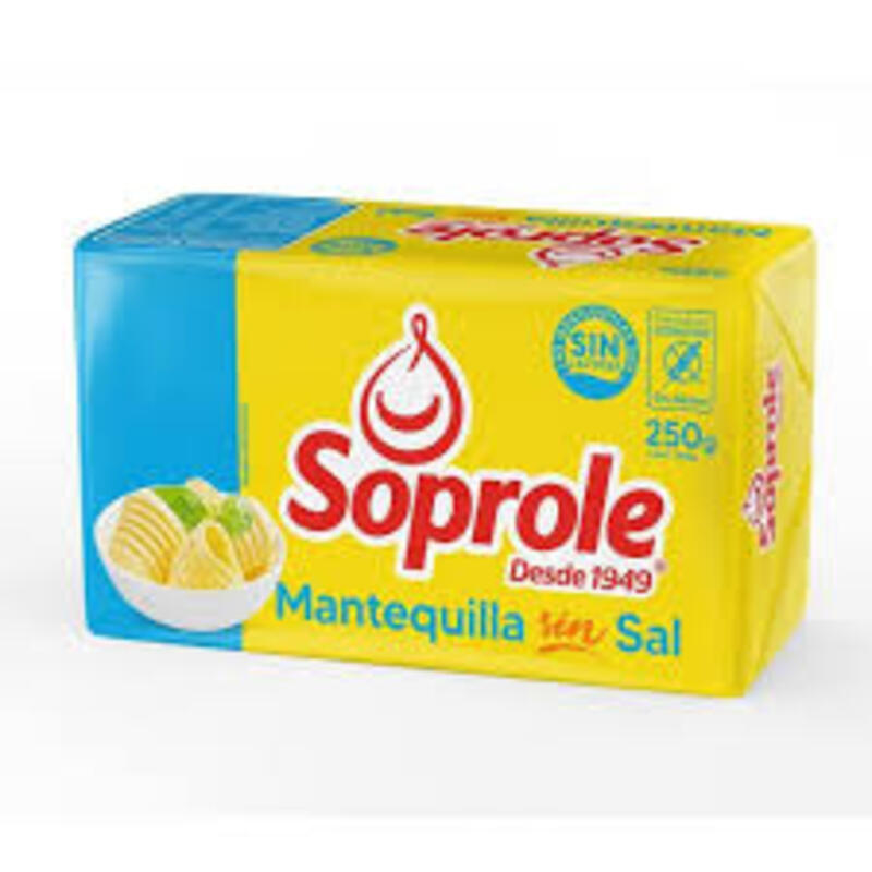 Mantequilla Soprole 250grs. Sin Sal  verificar precio