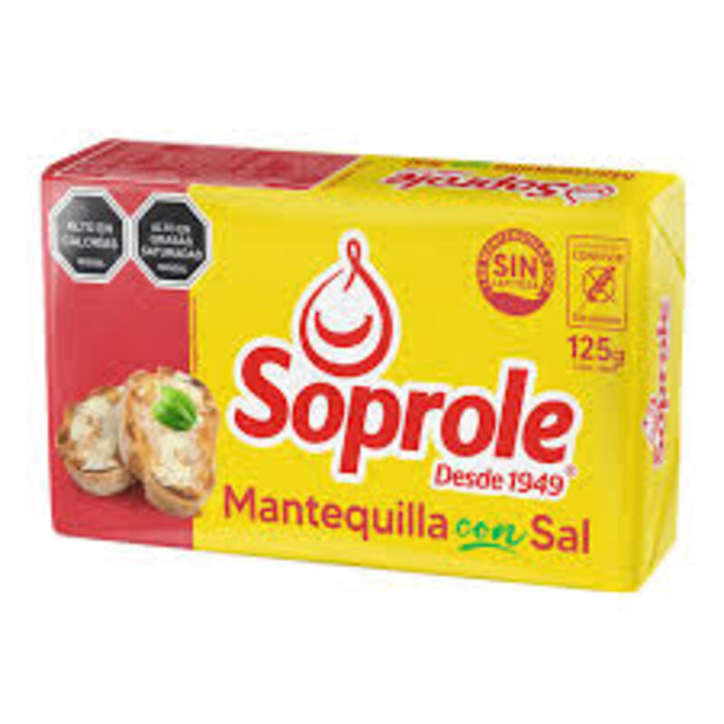 Mantequilla Soprole125grs. Con sal verificar precio