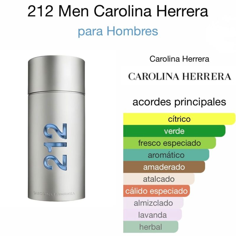 212 Men Carolina Herrera - para Hombres - 100ml