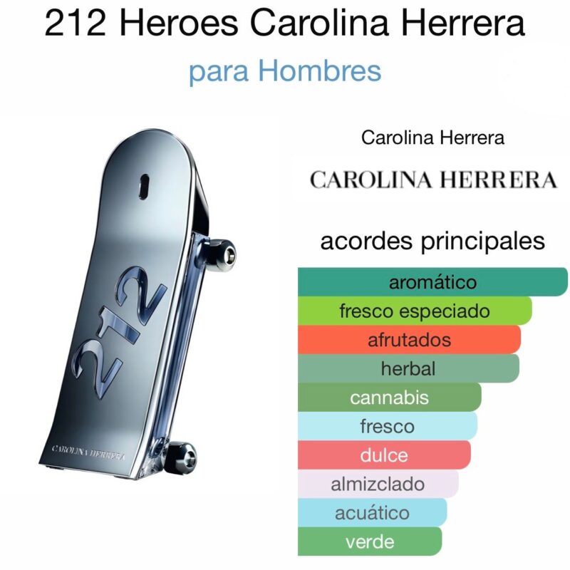 212 Heroes Carolina Herrera - para Hombres - 90ml