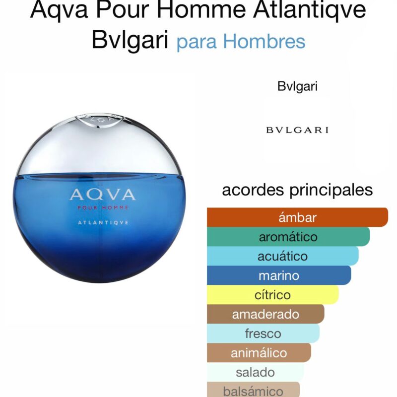 Aqva Pour Homme Atlantiqve Bvlgari - para Hombres 2 piezas 100ml + 15ml